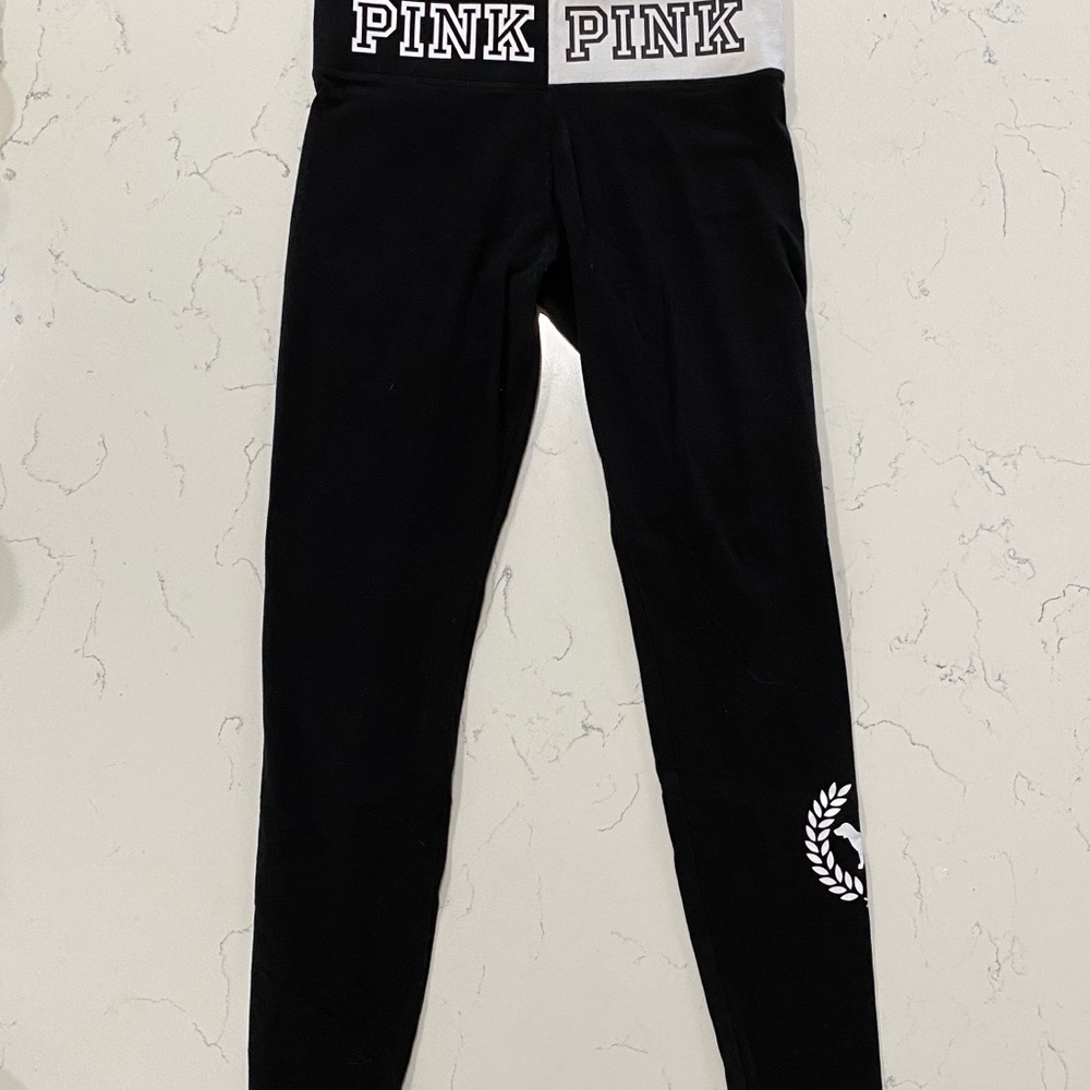 PINK black and white leggings